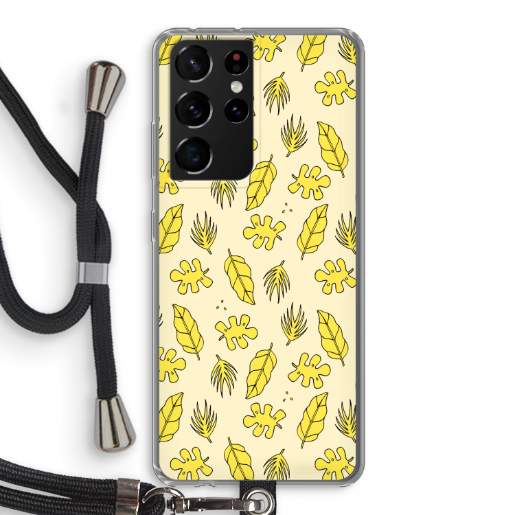 Herfst: Samsung Galaxy S21 Ultra Transparant Hoesje met koord