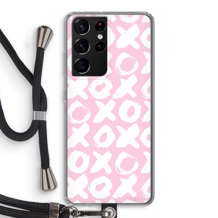 XOXO: Samsung Galaxy S21 Ultra Transparant Hoesje met koord
