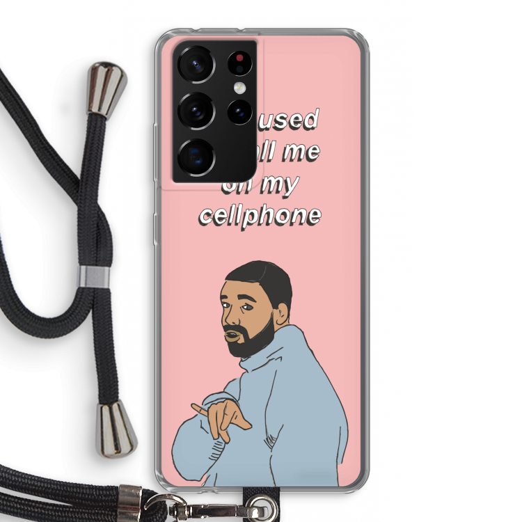 Hotline bling: Samsung Galaxy S21 Ultra Transparant Hoesje met koord