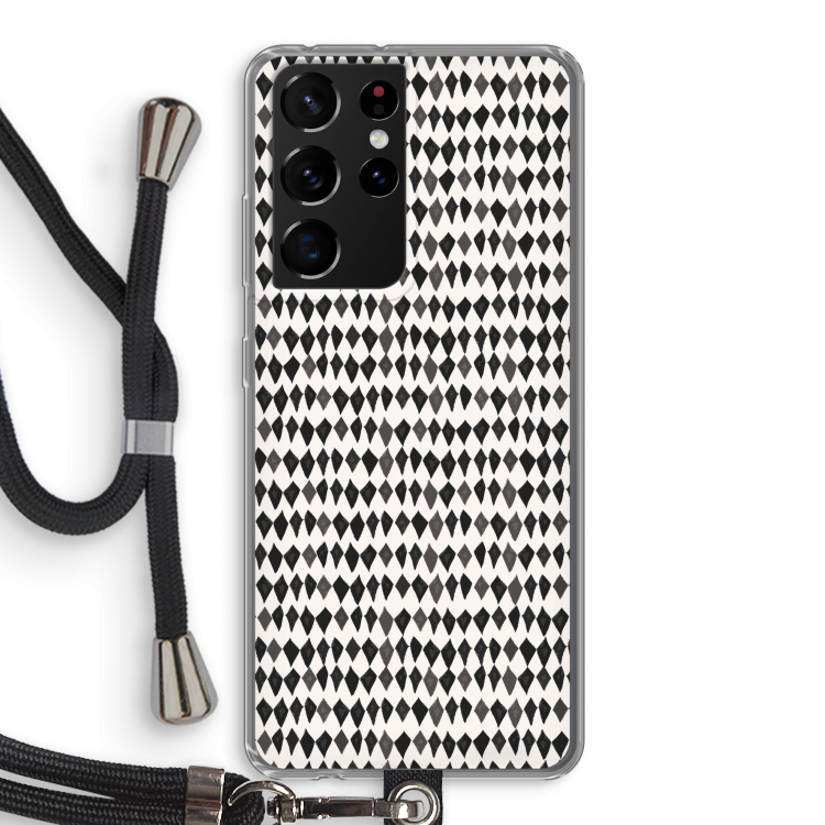 Crazy shapes: Samsung Galaxy S21 Ultra Transparant Hoesje met koord
