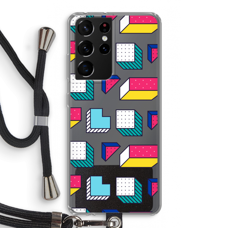 8-bit N°7: Samsung Galaxy S21 Ultra Transparant Hoesje met koord