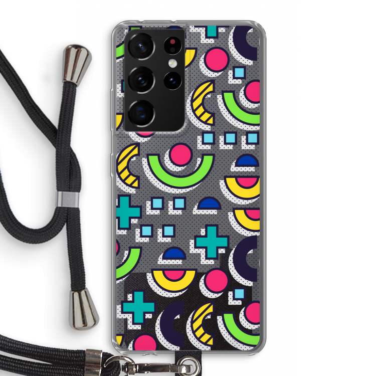 8-bit N°6: Samsung Galaxy S21 Ultra Transparant Hoesje met koord