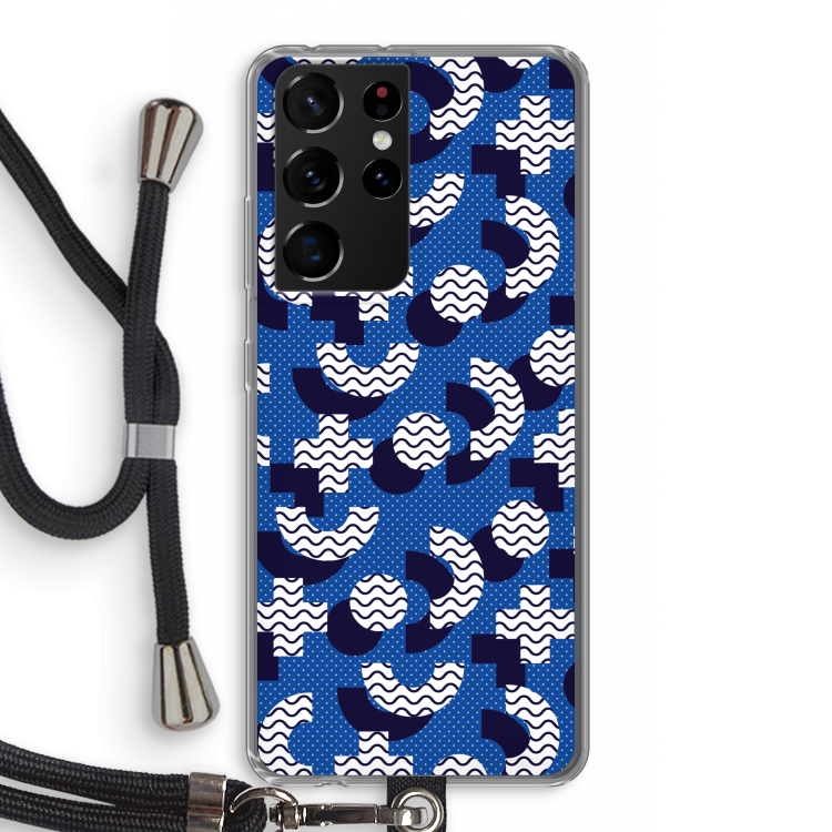 8-bit N°5: Samsung Galaxy S21 Ultra Transparant Hoesje met koord