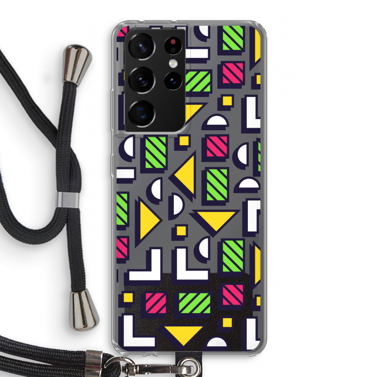 8-bit N°4: Samsung Galaxy S21 Ultra Transparant Hoesje met koord