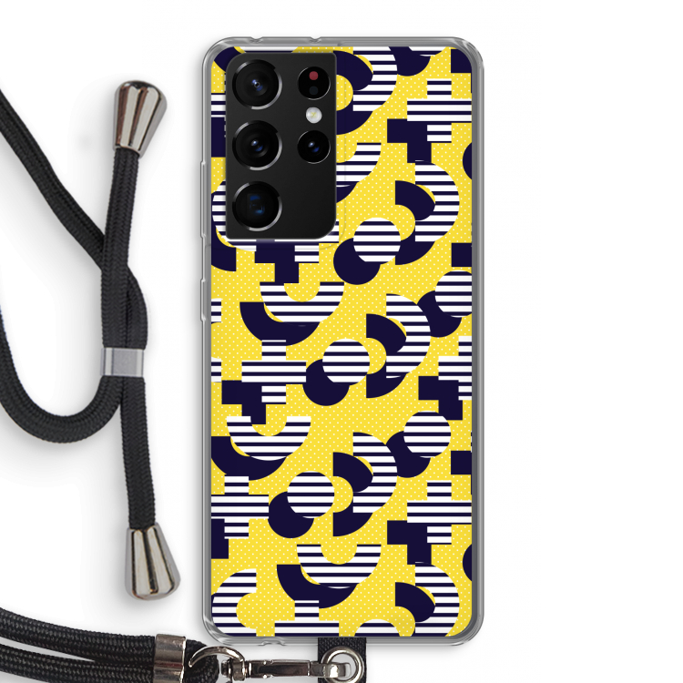 8-bit N°3: Samsung Galaxy S21 Ultra Transparant Hoesje met koord