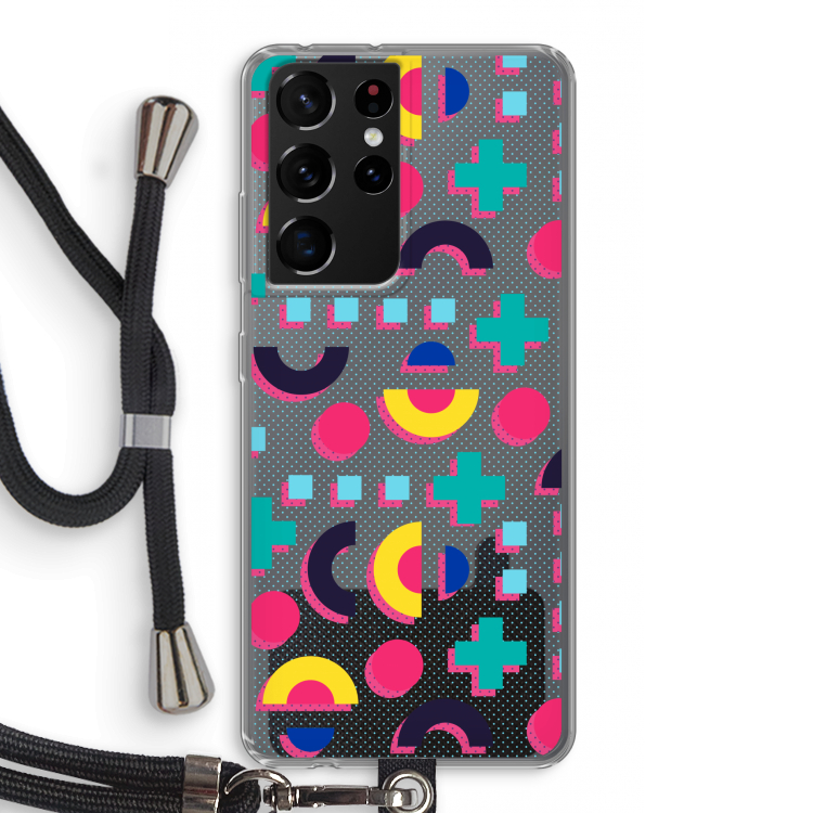 8-bit N°2: Samsung Galaxy S21 Ultra Transparant Hoesje met koord