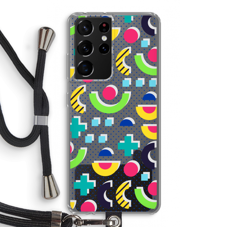 8-bit N°1: Samsung Galaxy S21 Ultra Transparant Hoesje met koord