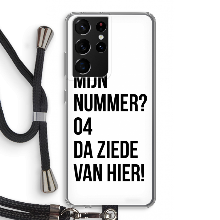 Da ziede van hier: Samsung Galaxy S21 Ultra Transparant Hoesje met koord