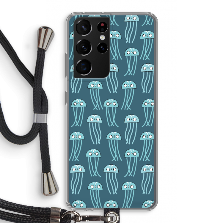 Kwallie: Samsung Galaxy S21 Ultra Transparant Hoesje met koord