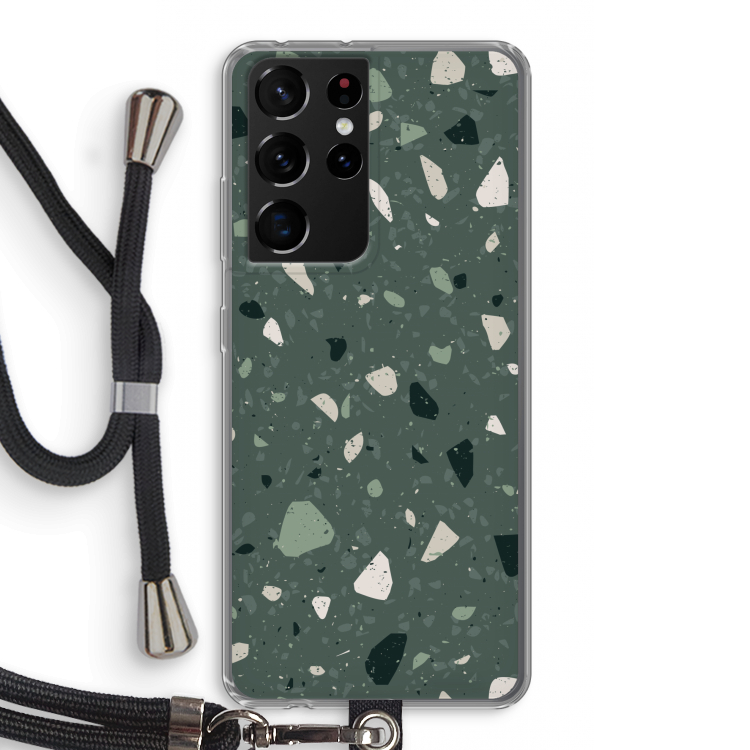 Terrazzo N°19: Samsung Galaxy S21 Ultra Transparant Hoesje met koord