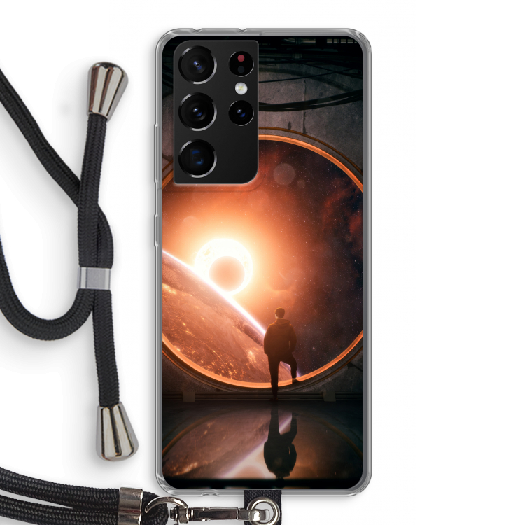 Ephemeral: Samsung Galaxy S21 Ultra Transparant Hoesje met koord