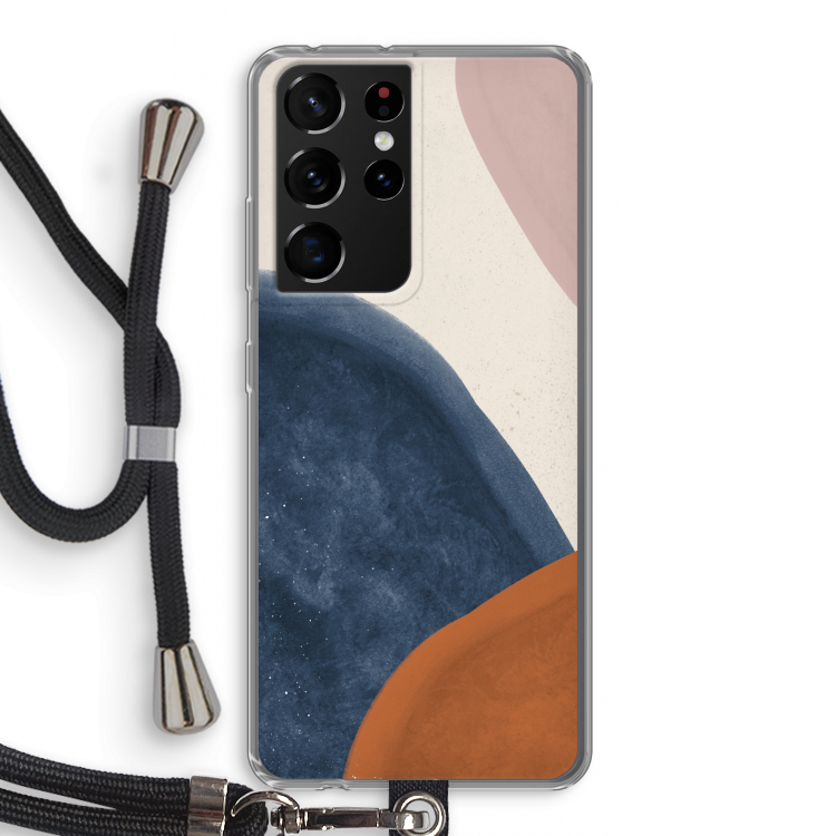 Geo #1: Samsung Galaxy S21 Ultra Transparant Hoesje met koord