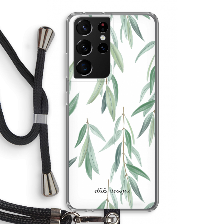 Branch up your life: Samsung Galaxy S21 Ultra Transparant Hoesje met koord