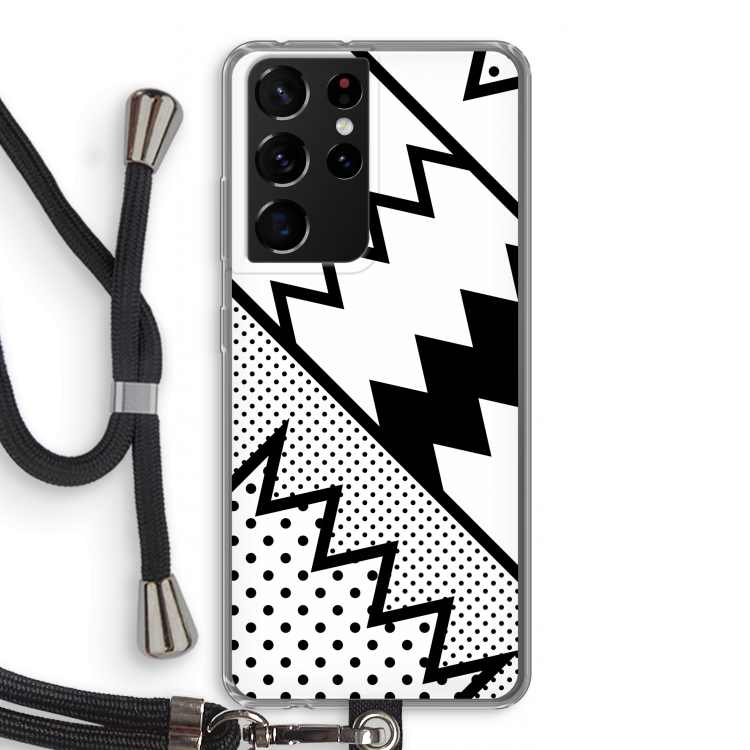 Pop Art #5: Samsung Galaxy S21 Ultra Transparant Hoesje met koord