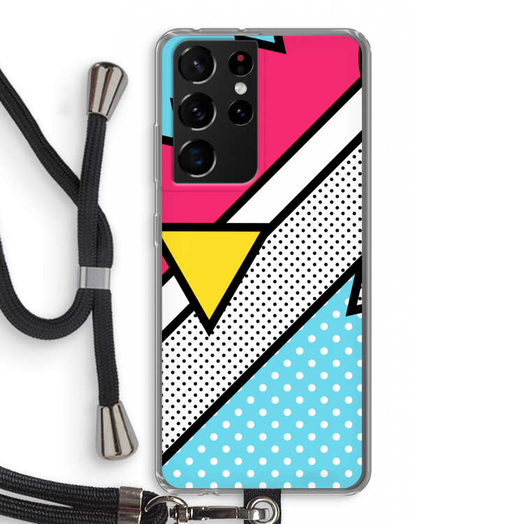 Pop Art #3: Samsung Galaxy S21 Ultra Transparant Hoesje met koord