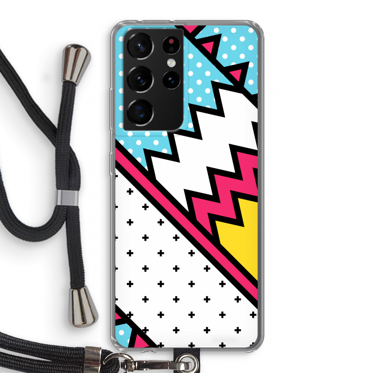 Pop Art #2: Samsung Galaxy S21 Ultra Transparant Hoesje met koord
