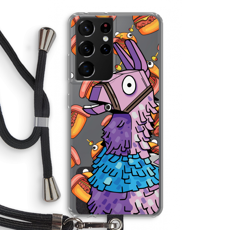 Loot Burger: Samsung Galaxy S21 Ultra Transparant Hoesje met koord