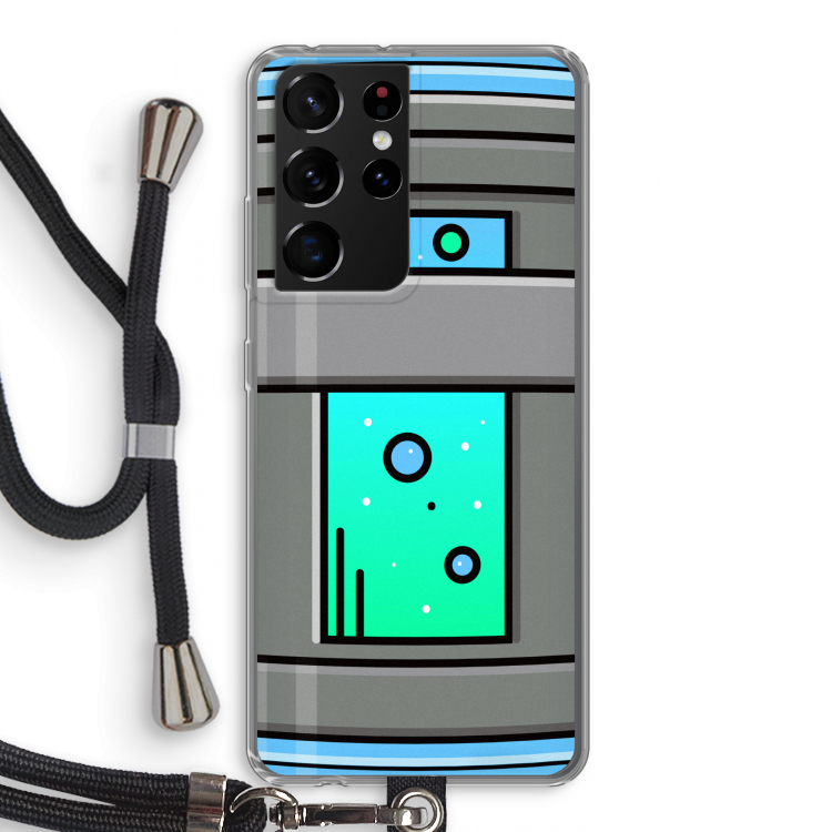Chug Bottle: Samsung Galaxy S21 Ultra Transparant Hoesje met koord