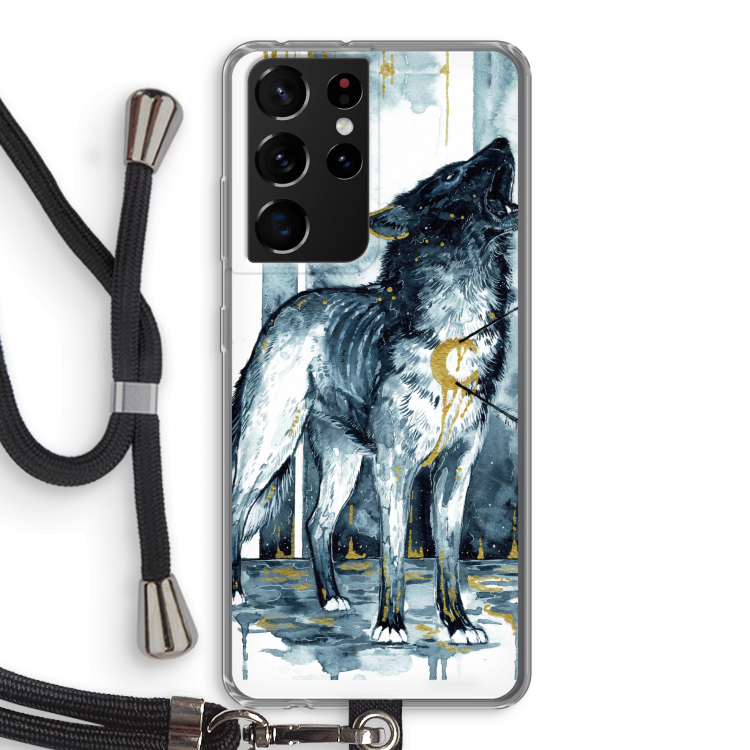 Bleeding Soul: Samsung Galaxy S21 Ultra Transparant Hoesje met koord