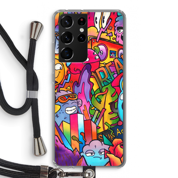 Dreams: Samsung Galaxy S21 Ultra Transparant Hoesje met koord