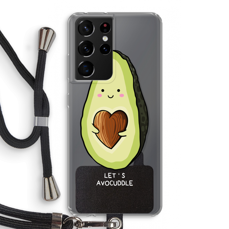 Avocuddle: Samsung Galaxy S21 Ultra Transparant Hoesje met koord
