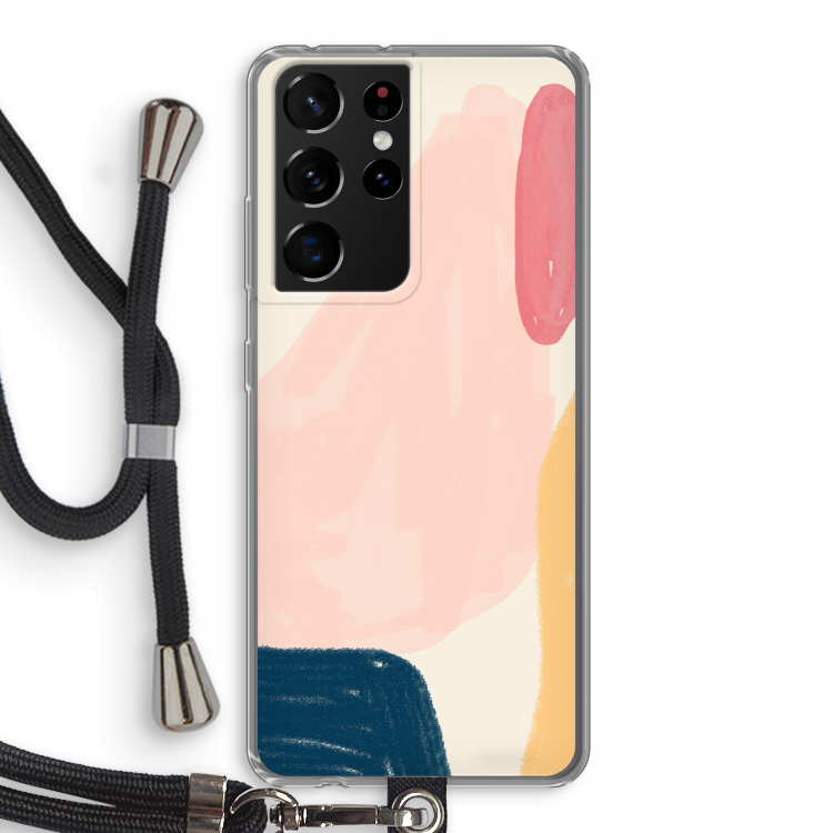 Saturday Flow: Samsung Galaxy S21 Ultra Transparant Hoesje met koord