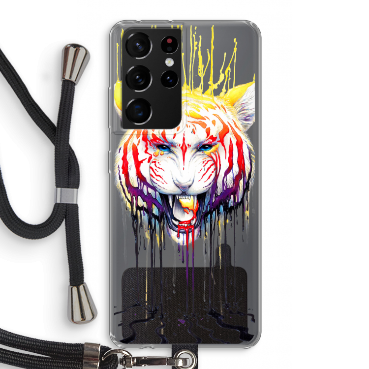 Fading: Samsung Galaxy S21 Ultra Transparant Hoesje met koord