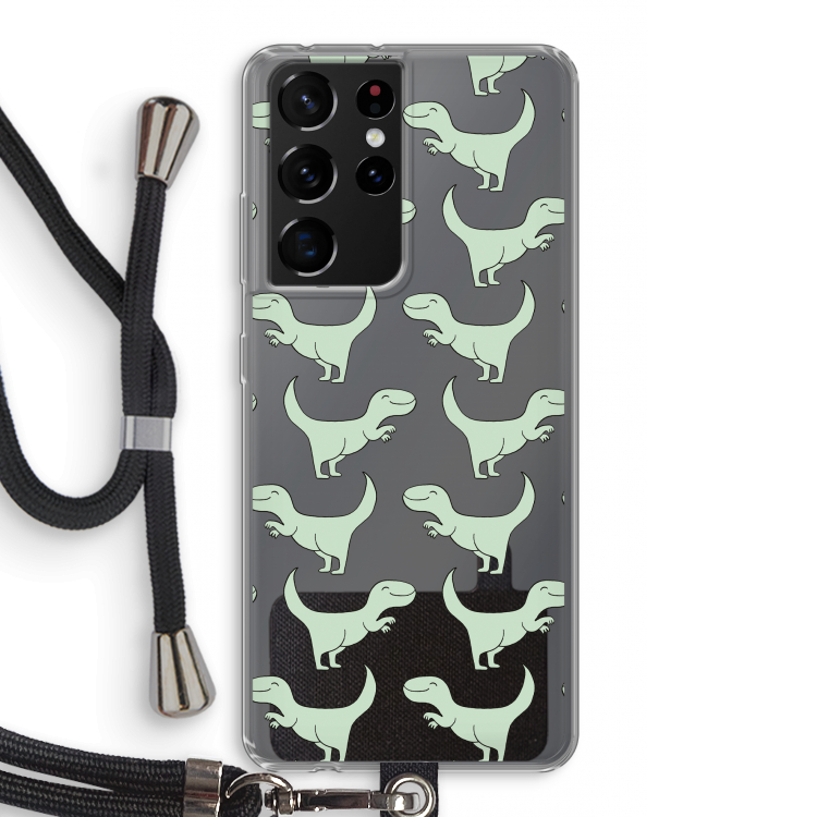 Dinos: Samsung Galaxy S21 Ultra Transparant Hoesje met koord