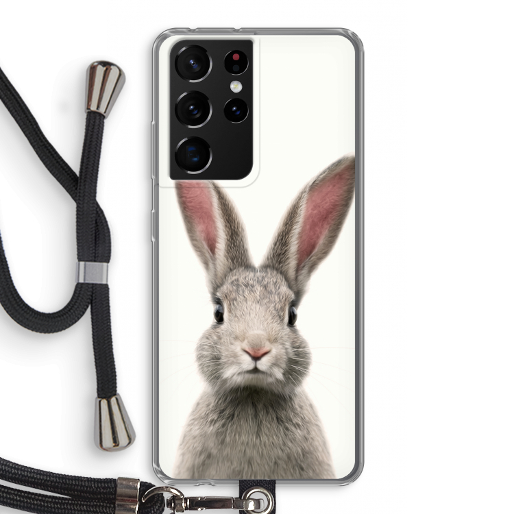 Daisy: Samsung Galaxy S21 Ultra Transparant Hoesje met koord