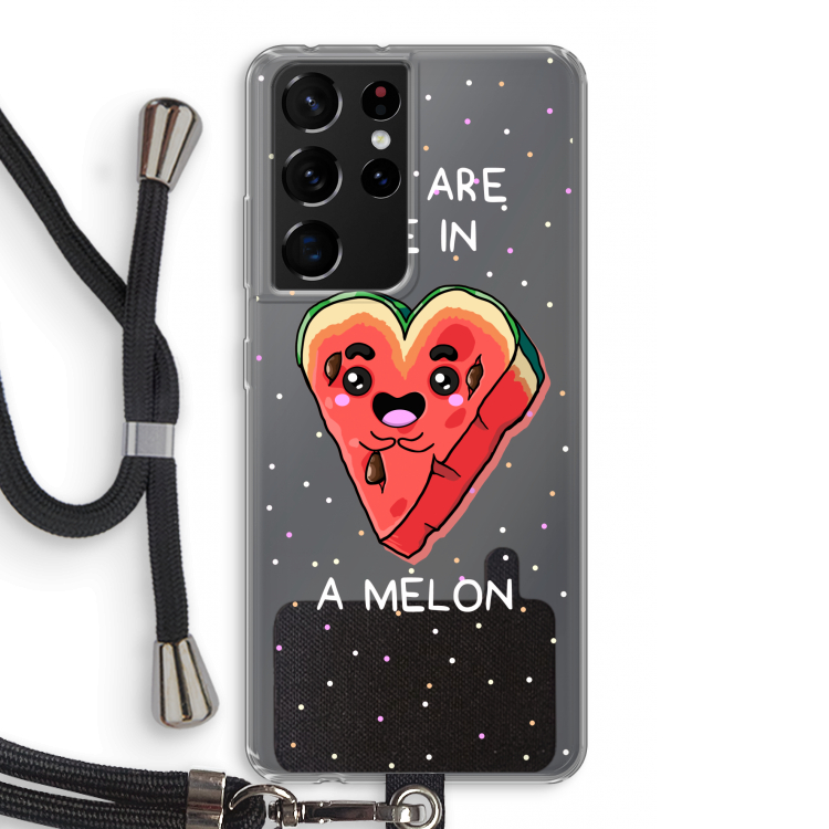 One In A Melon: Samsung Galaxy S21 Ultra Transparant Hoesje met koord