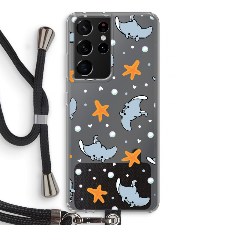 Manta: Samsung Galaxy S21 Ultra Transparant Hoesje met koord