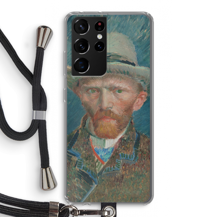 Van Gogh: Samsung Galaxy S21 Ultra Transparant Hoesje met koord