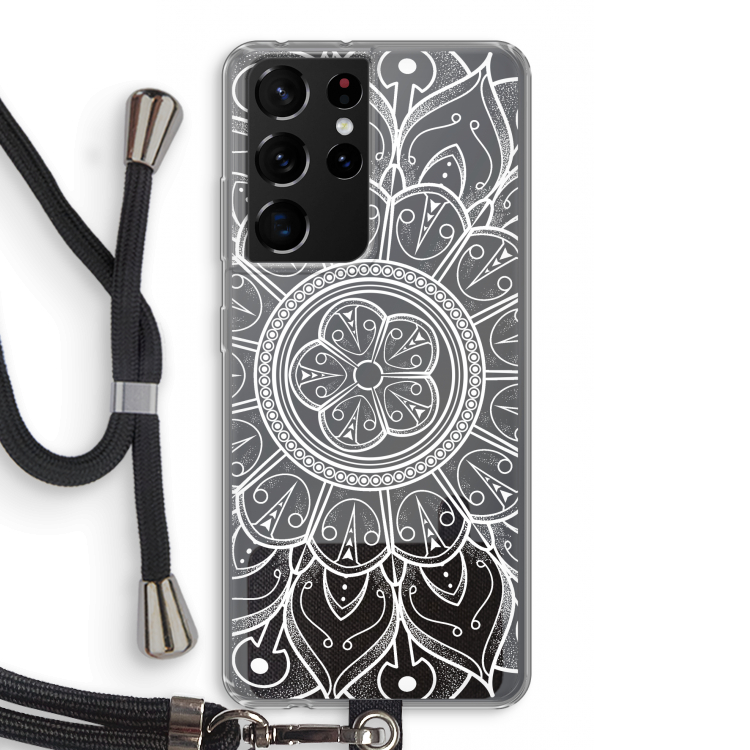 Roses Are Red: Samsung Galaxy S21 Ultra Transparant Hoesje met koord