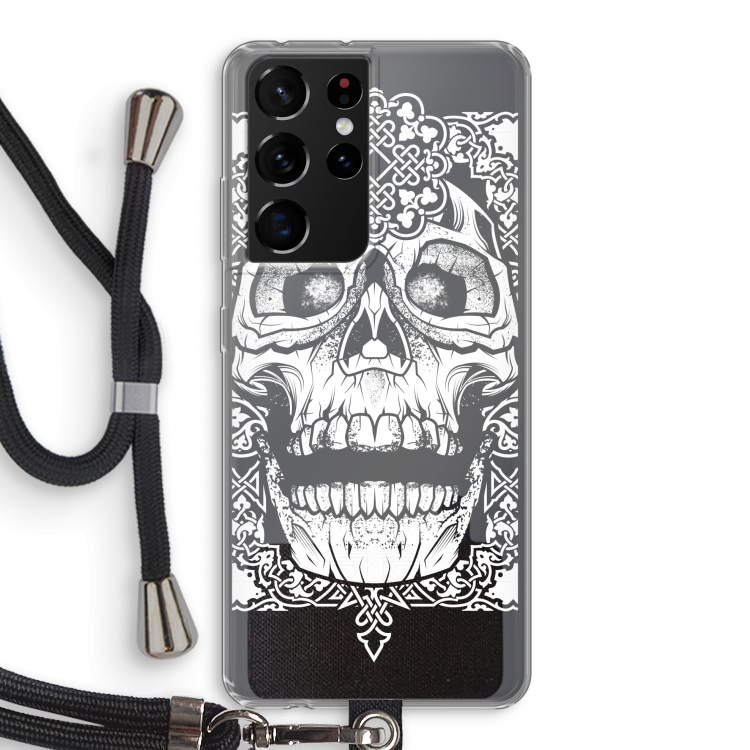 Seek & Destroy: Samsung Galaxy S21 Ultra Transparant Hoesje met koord