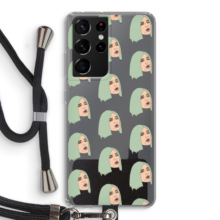 King Kylie: Samsung Galaxy S21 Ultra Transparant Hoesje met koord