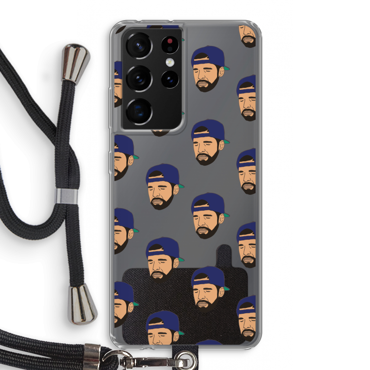 Drake Away: Samsung Galaxy S21 Ultra Transparant Hoesje met koord