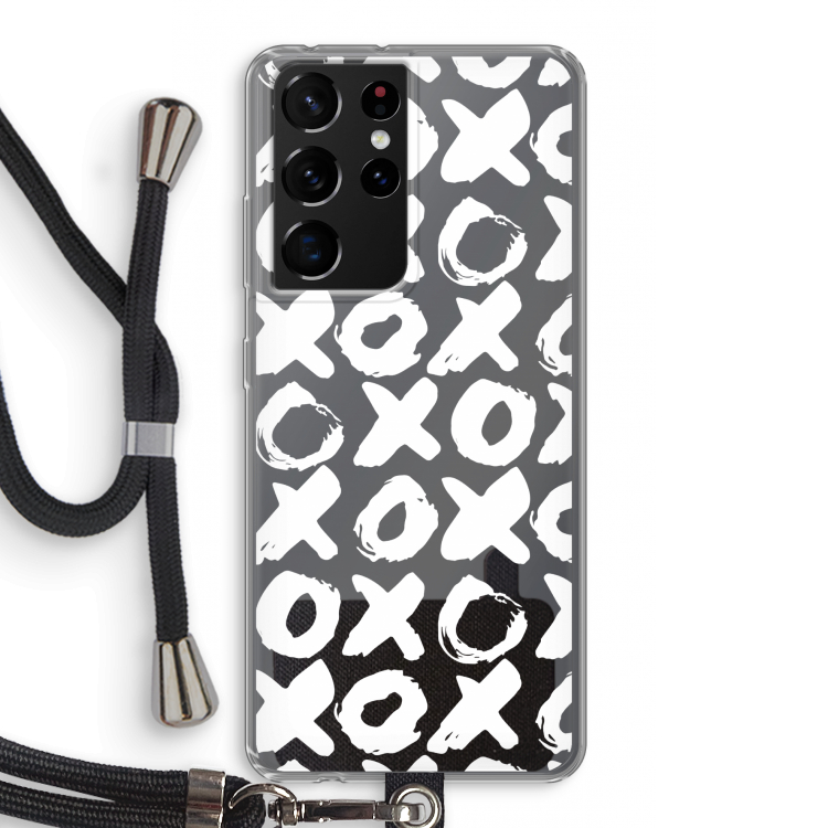 XOXO: Samsung Galaxy S21 Ultra Transparant Hoesje met koord