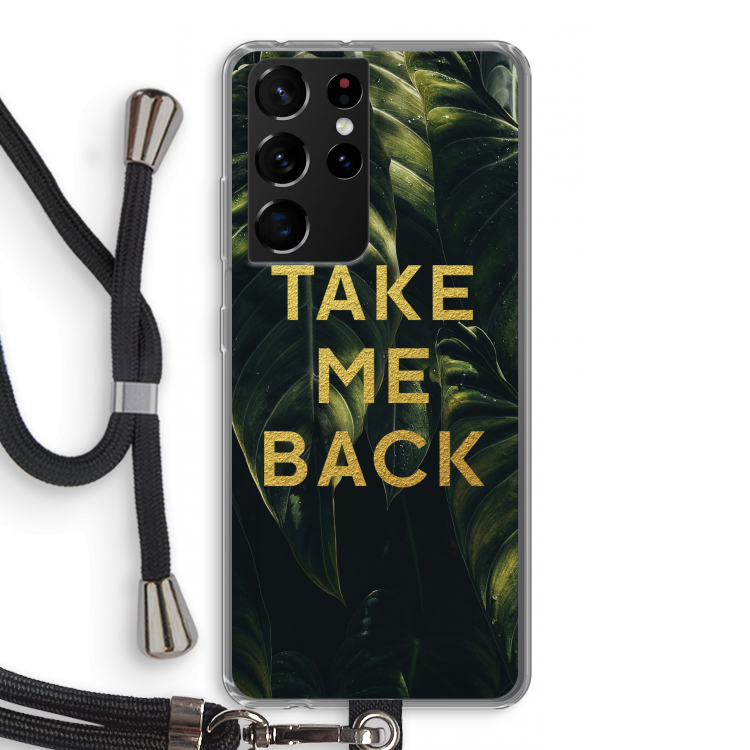 Take me back: Samsung Galaxy S21 Ultra Transparant Hoesje met koord