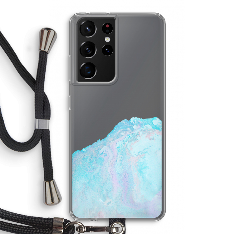 Fantasie pastel: Samsung Galaxy S21 Ultra Transparant Hoesje met koord