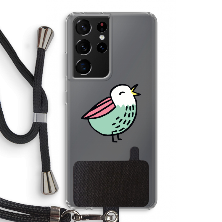 Birdy: Samsung Galaxy S21 Ultra Transparant Hoesje met koord