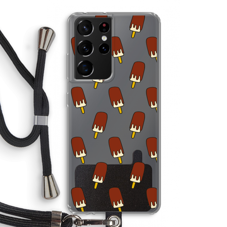 Yummy: Samsung Galaxy S21 Ultra Transparant Hoesje met koord