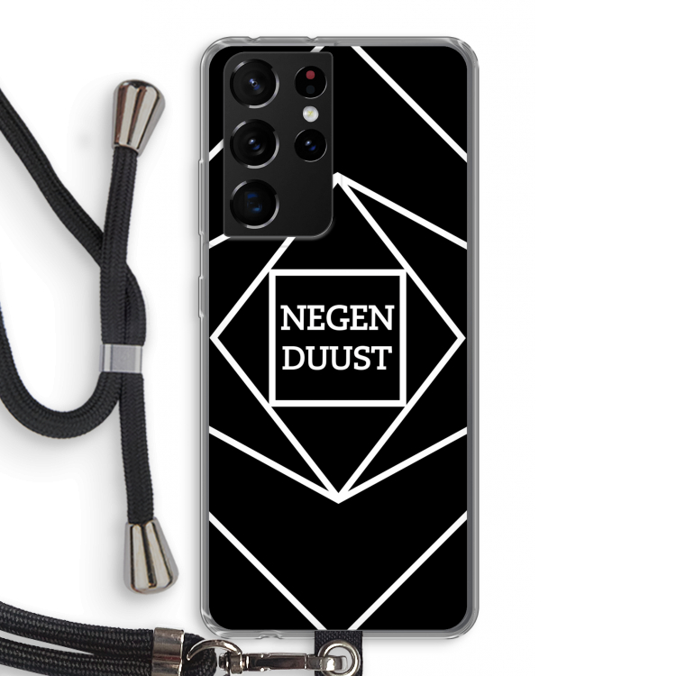 Negenduust geometrisch: Samsung Galaxy S21 Ultra Transparant Hoesje met koord
