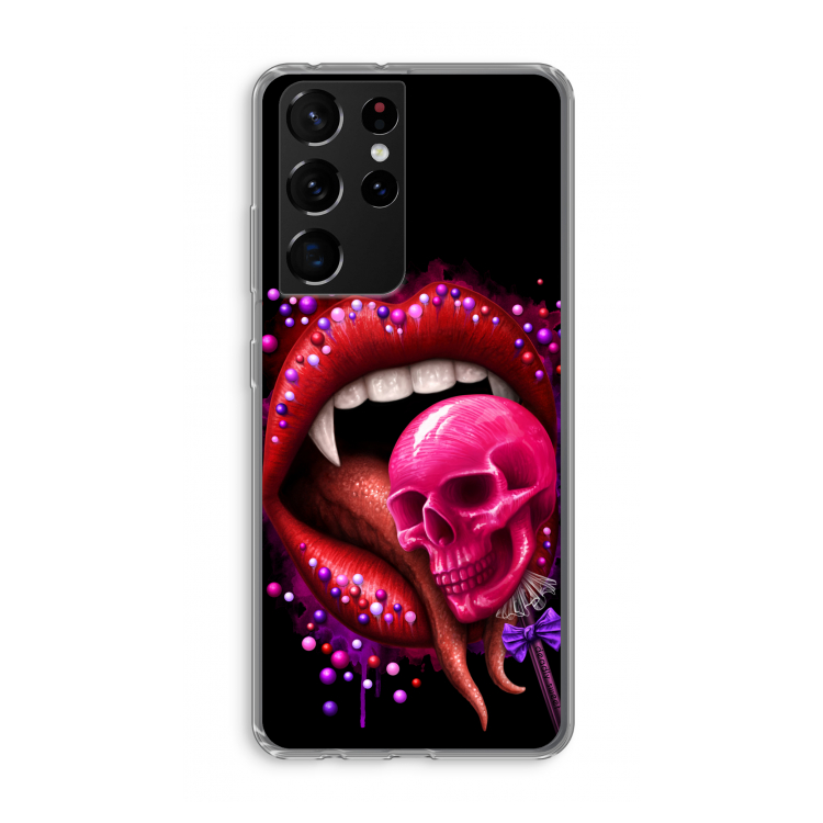 Dodelijk zoet: Samsung Galaxy S21 Ultra Transparant Hoesje