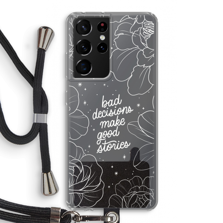 Good stories: Samsung Galaxy S21 Ultra Transparant Hoesje met koord