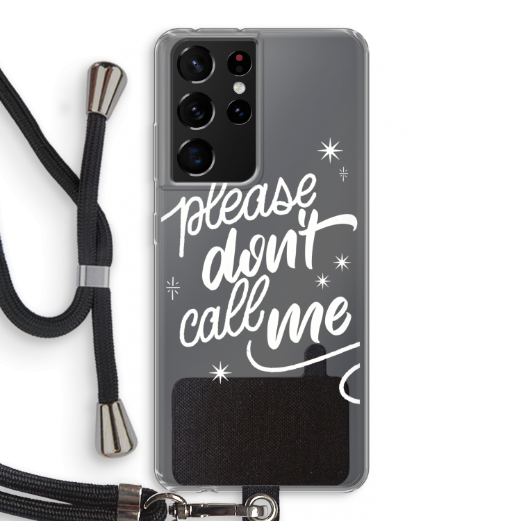 Don't call: Samsung Galaxy S21 Ultra Transparant Hoesje met koord