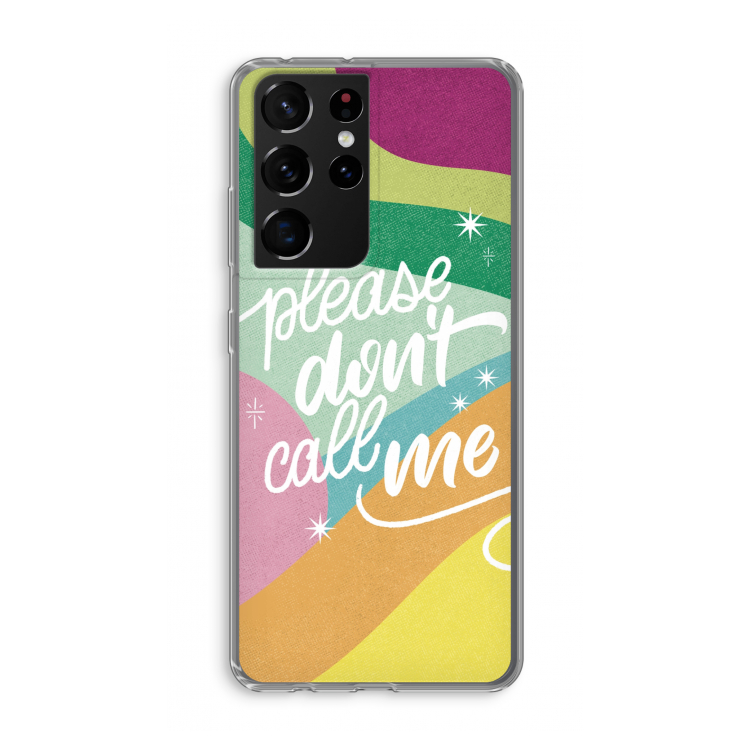 Don't call: Samsung Galaxy S21 Ultra Transparant Hoesje