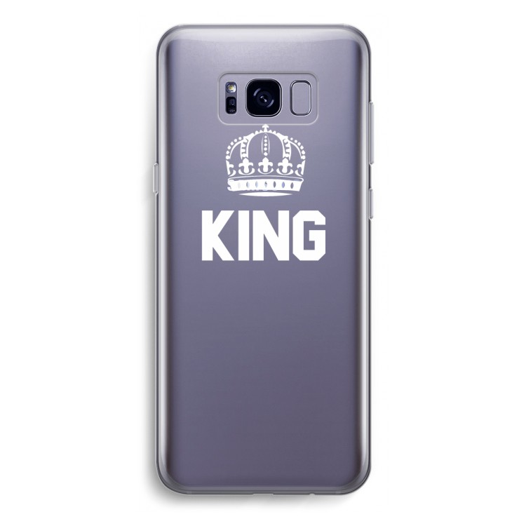 King zwart: Samsung Galaxy S8 Transparant Hoesje