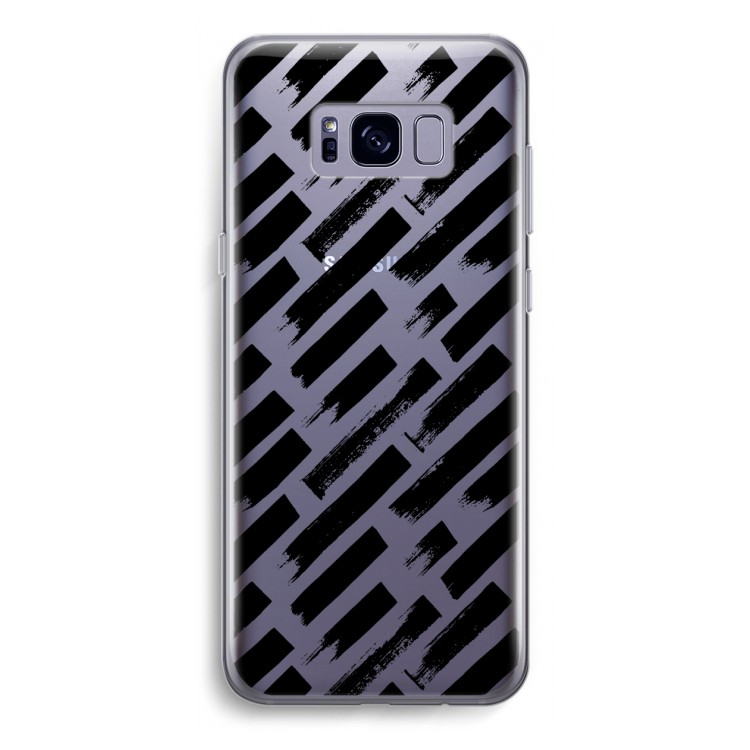 Zwarte vegen: Samsung Galaxy S8 Transparant Hoesje
