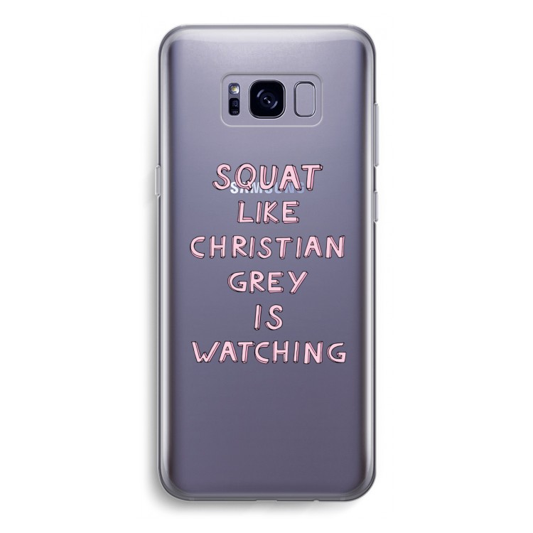 Christian Grey: Samsung Galaxy S8 Transparant Hoesje