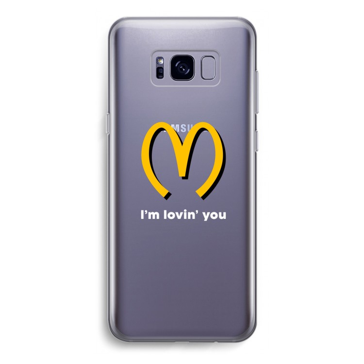 I'm lovin' you: Samsung Galaxy S8 Transparant Hoesje